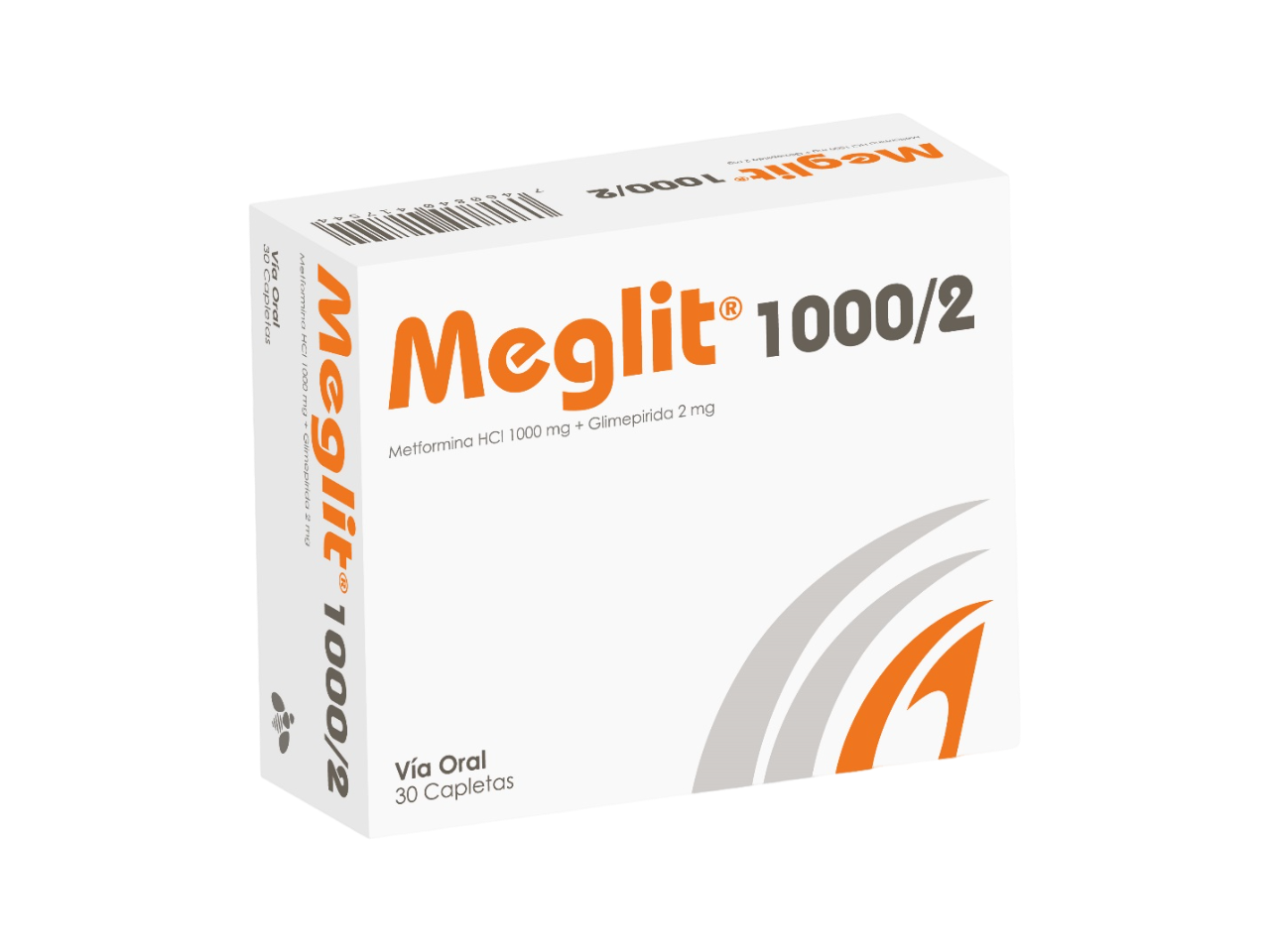 MEGLIT 1000/2 MG X 30 CAP